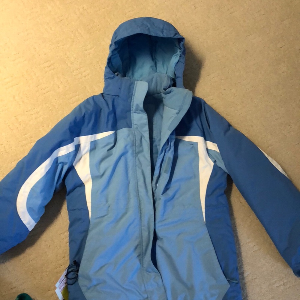 ll bean blue kid’s winter ski jacket